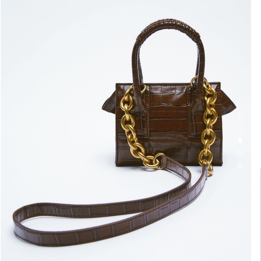 Zara mini croc print crossbody